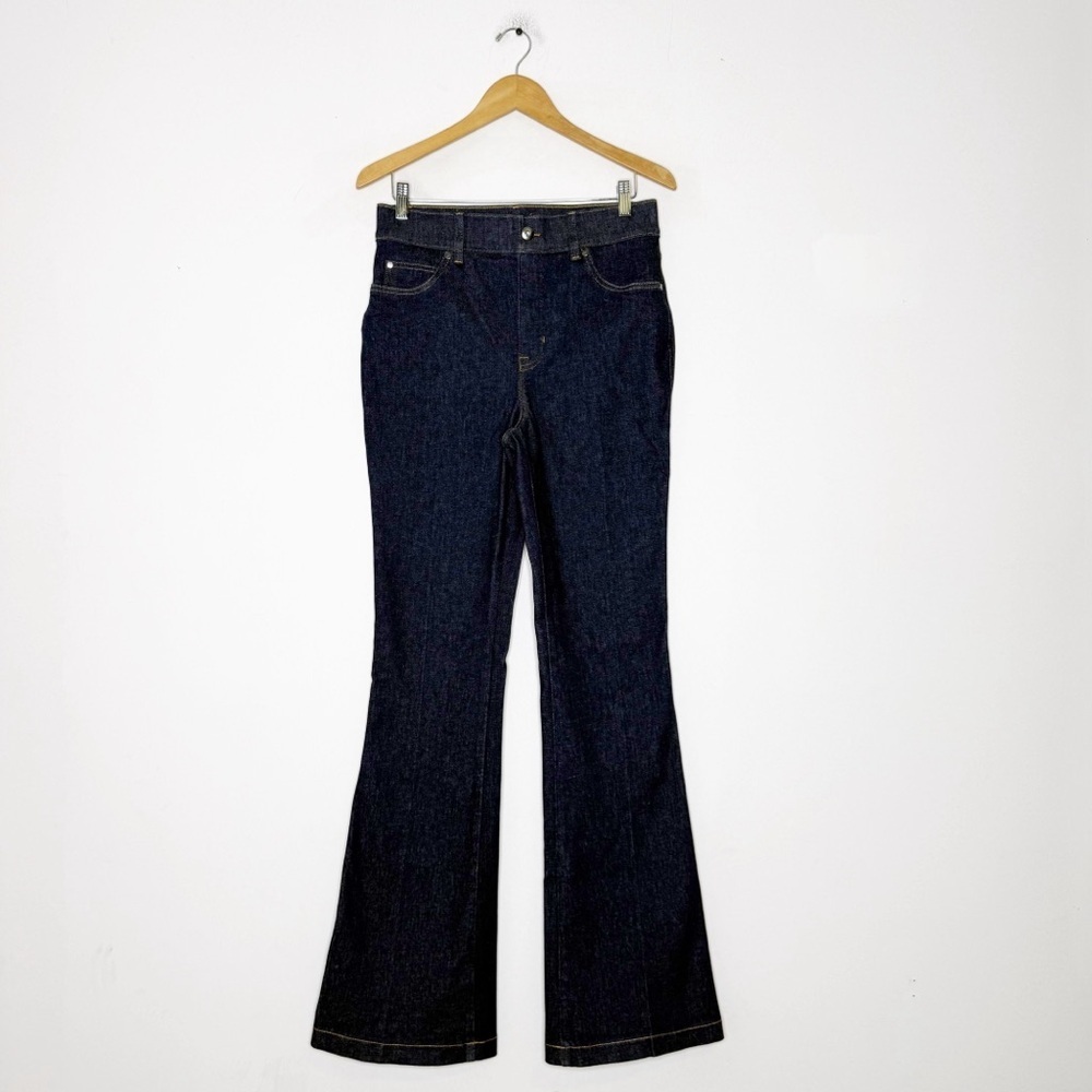 SPANX Pull-On Flare Jeans Size Medium Dark Wash